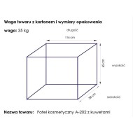 Фиксирана  кушетка Basic 202 - черна 180 x 63/83 x 74 см