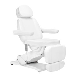 Електрическа кушетка Sillon Classic (3 мотора) - бял 185 x 58 x 61/84 см - с отопление