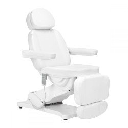 Електрическа кушетка Sillon Classic (4 мотора) - бял 185 x 58 x 61/84 см