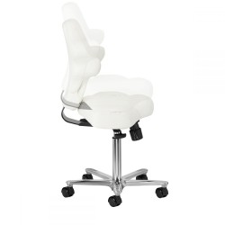 Козметичен стол - табуретка с облегалка Azzurro Special 152 55/75 см - бяла