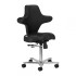 Козметичен стол - табуретка с облегалка Azzurro Special 152 55/75 см - черен