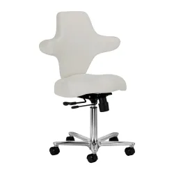 Козметичен стол - табуретка с облегалка Azzurro Special 152 55/75 см - сив