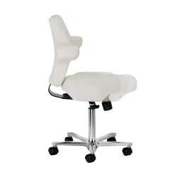 Козметичен стол - табуретка с облегалка Azzurro Special 152 55/75 см - сив