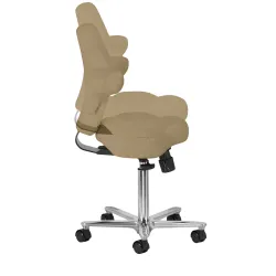 Козметичен стол - табуретка с облегалка Azzurro Special 152 55/75 см - бежова