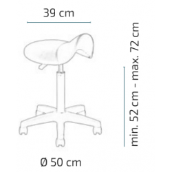 Козметичен стол - табуретка Ian 52/72 cм